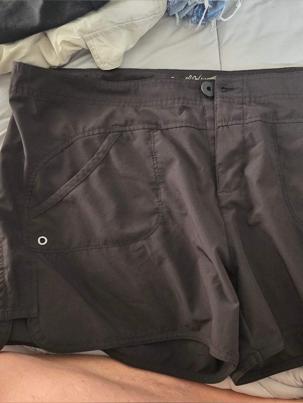 Black Pelagic Women's Athletic Shorts with Zipper Side Pockets